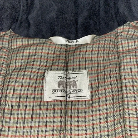 Vintage Puffa Black Quilted Puffer Vest Men's Small Outdoor Wear Plaid Lined‎ - Picture 9 of 16